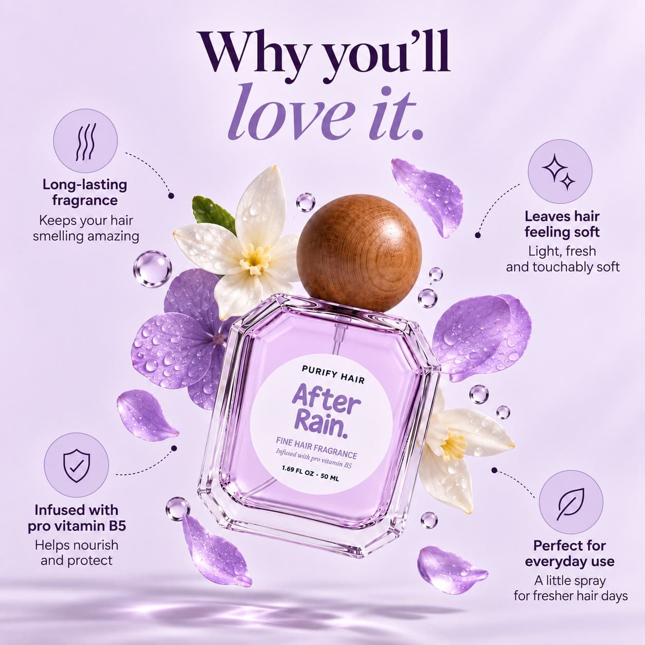 After Rain hair perfume bottle